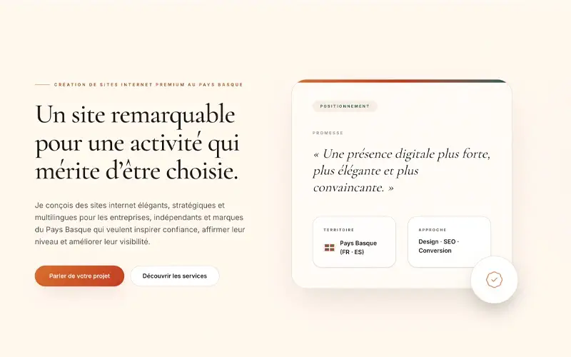 Page d'accueil du site Pays Basque Découverte avec paysages et villages basques.